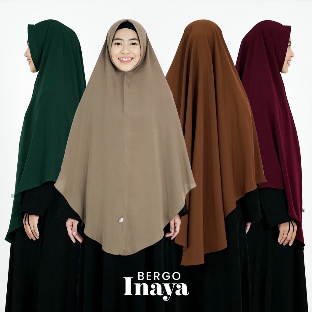 Hijab Hayuri Bergo Inaya - Jilbab Instan Syar'i Non Pad - Bahan Woolpeach Grade A