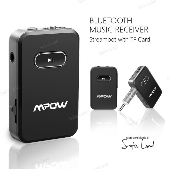 Terlaris Mpow Car Portable Bluetooth Receiver Aux Music