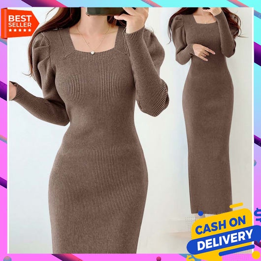 Dress Wanita Terbaru 2023 Korean Style Dewasa Baju Busui Sehari Hari Terusan Murah Perempuan Long Tu