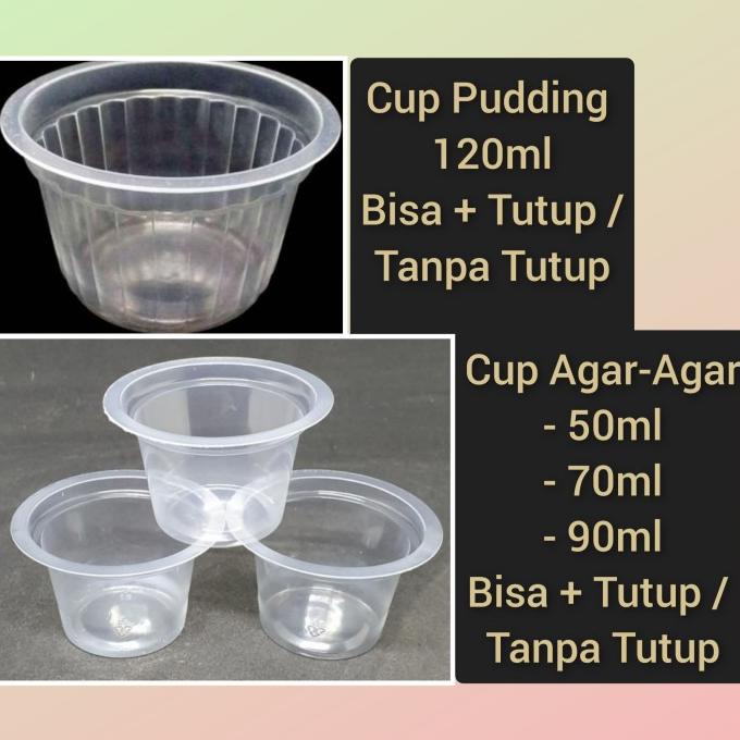 

*****] Cup Agar / Jelly / Puding / Ice Cream - 50ml 70ml 90ml 120ml - Isi 50