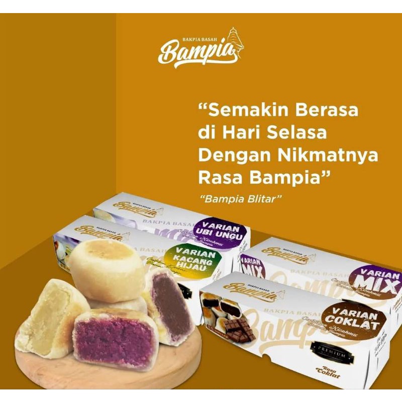 

Bampia Bakpia Basah Istimewa Pia Blitar isi 20 box rasa Kacang Ijo Coklat Kelapa Mix