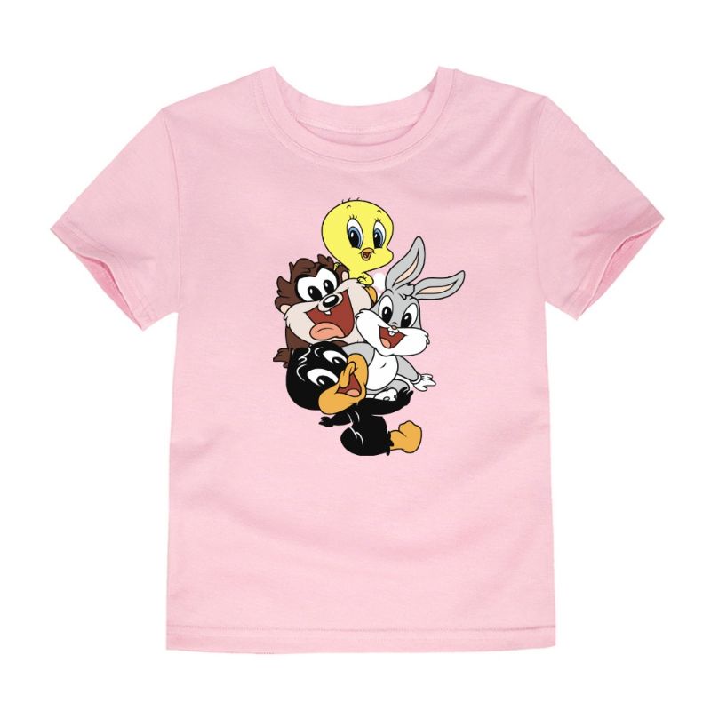 Kaos Anak Unisex Lonneytunes baby Baju Oblong Anak Lengan Pendek Atasan Oblong Anak 2-6Th Cod