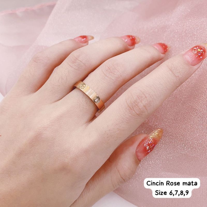 Cincin Titanium Asli Premium Quality Anti karat anti alergi Stainless steel ori Ct0292