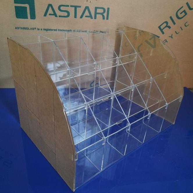 

Baru Acrylic Rak Pulpen 4 Tingkat/Tempat Atk/Rak Perlengkapan Toko Original