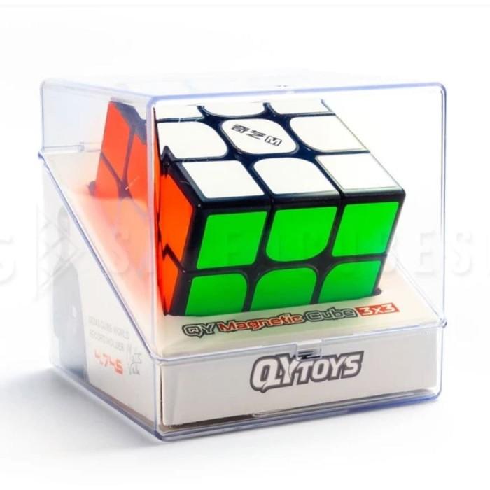 Rubiq Rubik Qiyi Magnetic 3X3 M Ms Series Black Base 3X3X3 Magnetik Qi Yi