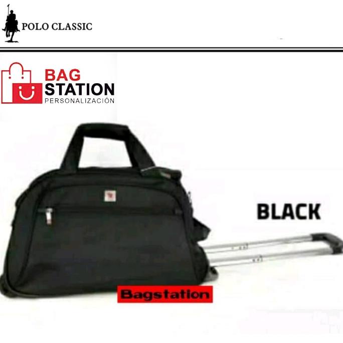 TAS CABIN KOPER TRAVEL BAG TROLLEY TROLY POLO CLASSIC RODA ORIGINAL