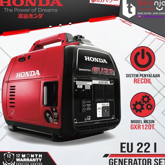 New Genset Honda Silent Eu22I - Generator Original