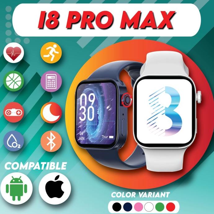 Smartwatch I8 Pro Max Series 8 Games Kalkulator Telpon Ganti Wallpaper Thegarden00