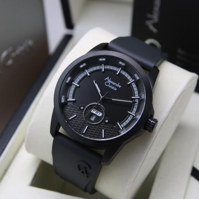 Jam Tangan Pria Alexandre Christie Ac6656Me Rubber Original Thegarden00