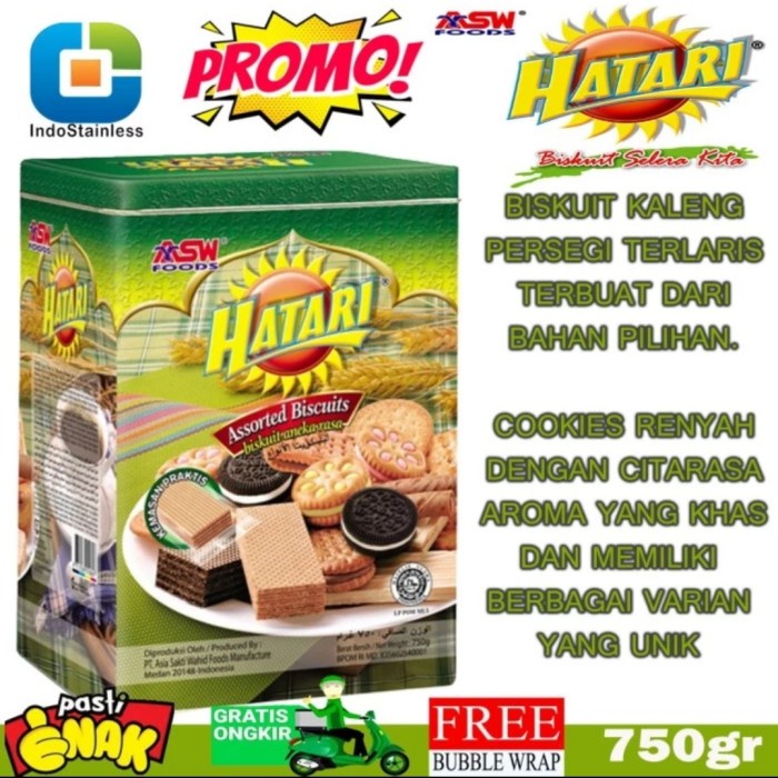 

HATARI ASSORTED BISCUITS BISKUIT KALENG PERSEGI ANEKA RASA 750GR