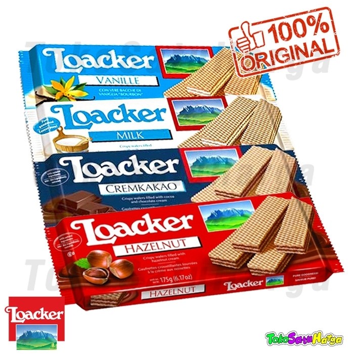 

Loacker Classic Wafer 175 gr gram Biskuit Napolitaner Milk Cremkakao