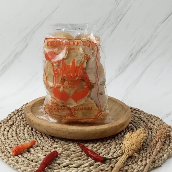 

siap kirim] Emping Melinjo Ema Rasa Pedas Mentah 250gr
