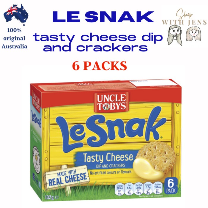 

Uncle Tobys Le Snak Tasty Cheese 6 Pack