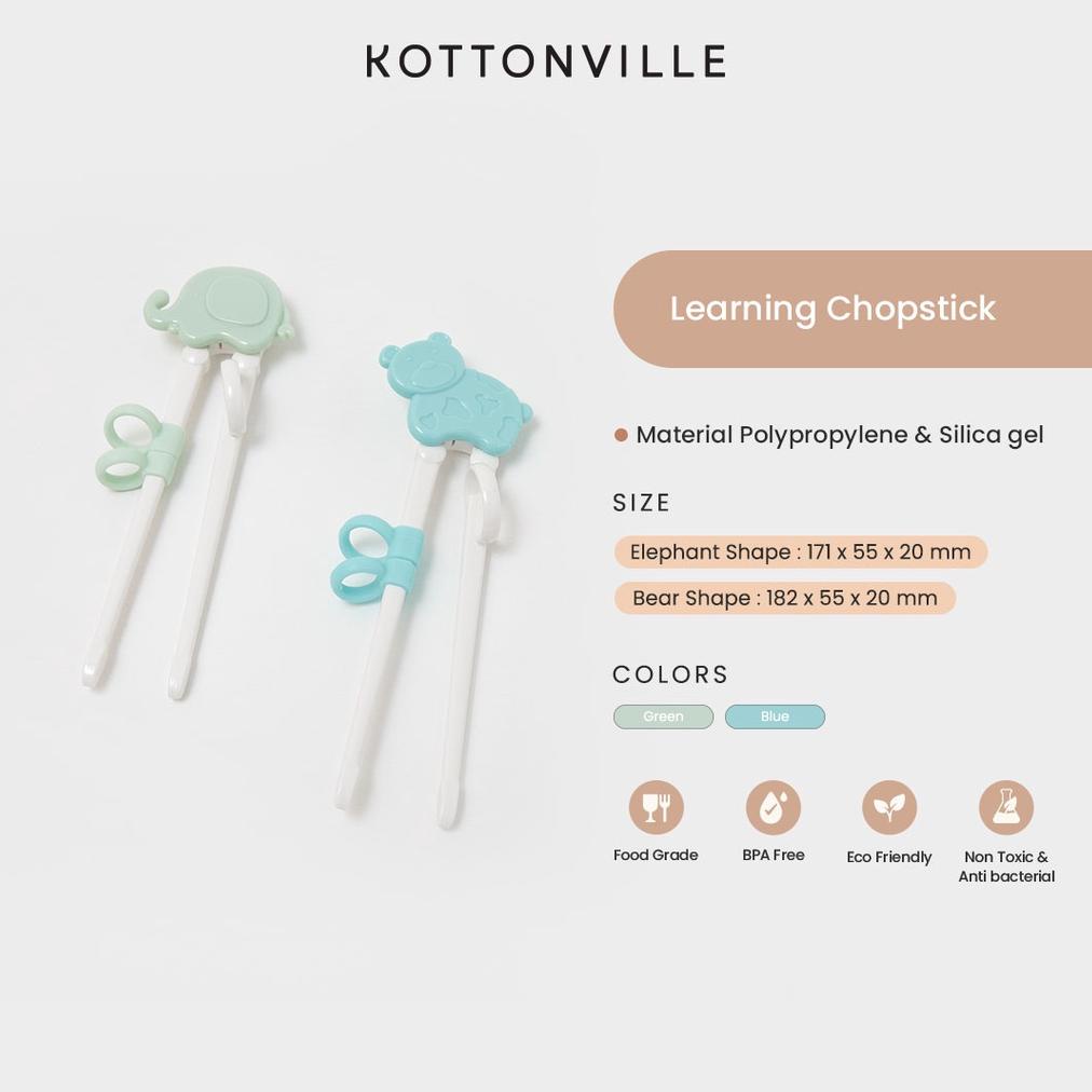 Garansi Resmi Kottonville - Sumpit Makan Belajar Anak Learning Chopstick Laki-Laki Dan Perempuan