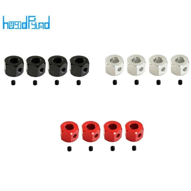 Flash Sale 4Pcs Adapter Hub Hex 5Mm Ke 12Mm Bahan Metal Untuk Wpl D12 C14 C24 Terlaris