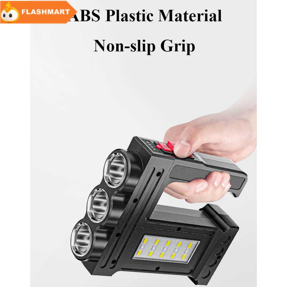 FLASHMART Senter LED Flashlight Torch USB Rechargeable 3 XPE COB - DT12