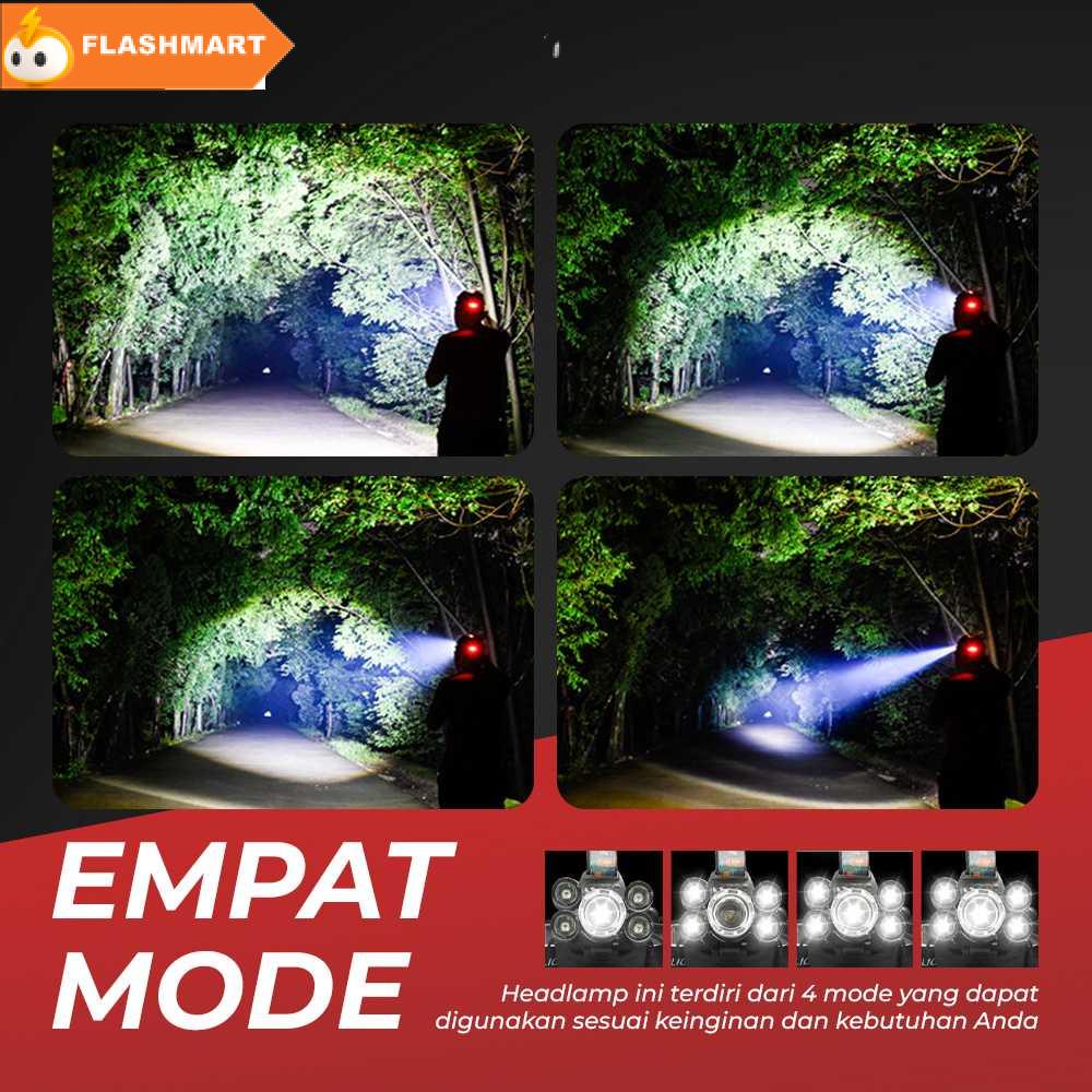 FLASHMART Headlamp Light Cree XML T6+4XPE 40000 Lumens - BL254