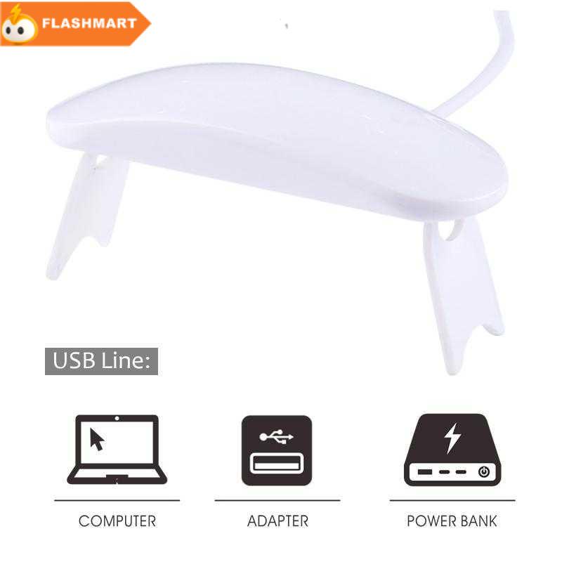 FLASHMART SUN MINI Pengering Kutek Kuku UV LED Lamp Nail Dryer Polish Art USB 6W - SUNM6