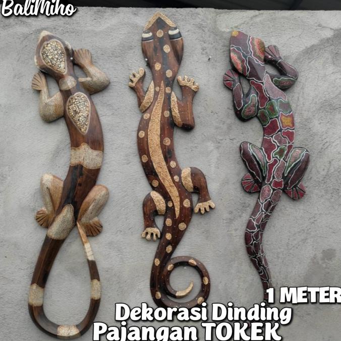 /////] Dekorasi Dinding Patung Cicak Pajangan Tokek Cicak dinding Tokek Kayu