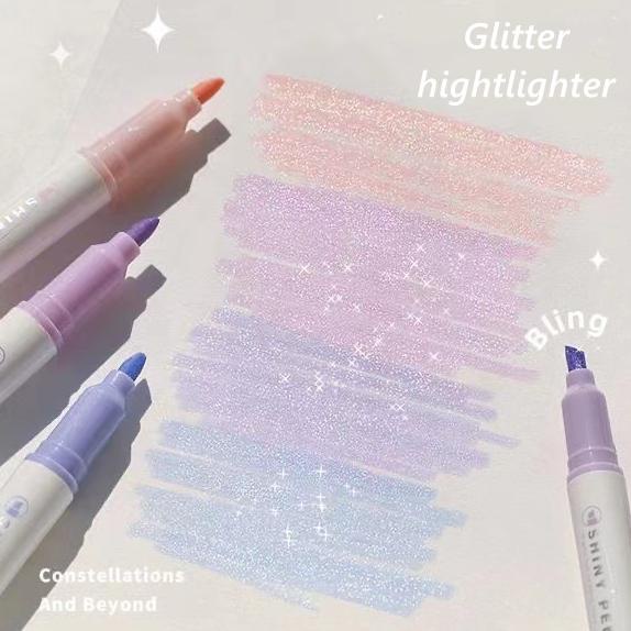 

Steve 4Pcs Perawatan Mata Lembut Glitter Stabilo Siswa Stabilo Alat Jurnal Perlengkapan Sekolah Stationery Store