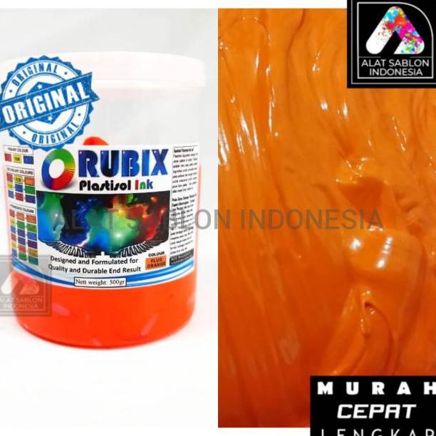 

Tinta Sablon Plastisol Rubix Orange Stabilo Flo Orange 500Gr