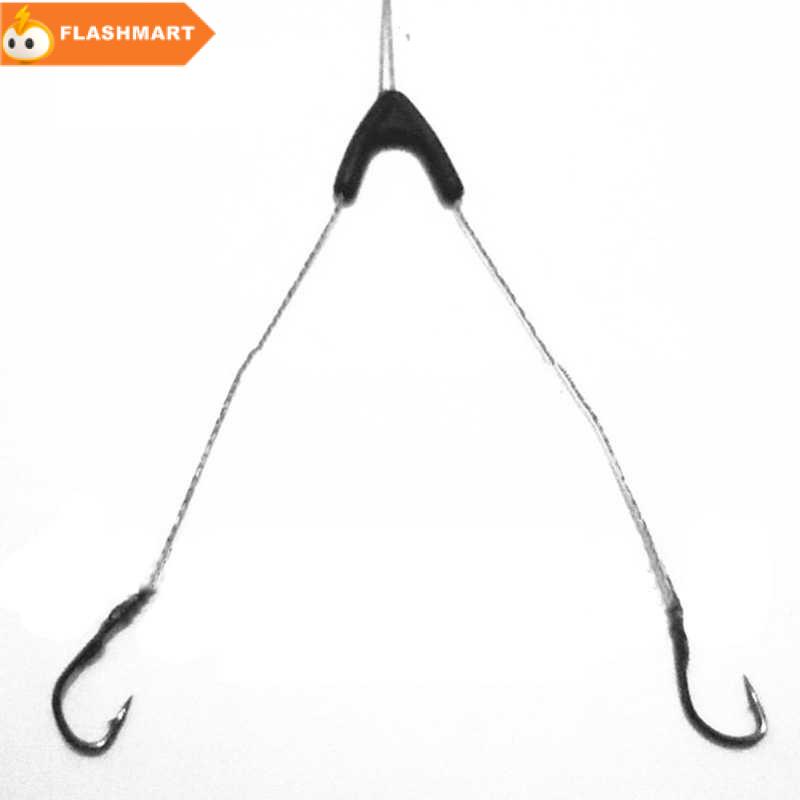 FLASHMART Double Hooks Contractor Fishing Line Kail Pancing 50 PCS