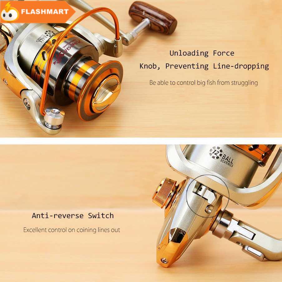 FLASHMART REELSKING EF1000 Reel Pancing Spinning 12 Ball Bearing