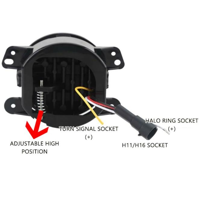 Lampu Foglamp Angel Eyes Fog Light Daymaker 3 Cwl 4 Inch 30W Dc12-24V