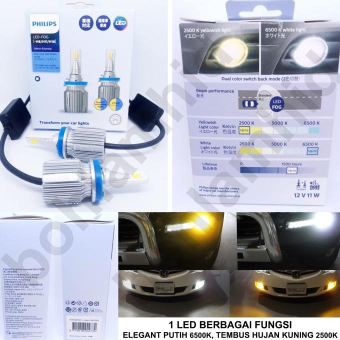 Lampu Led Altis Philips Ultinon 2 Warna H11 H16 Foglamp