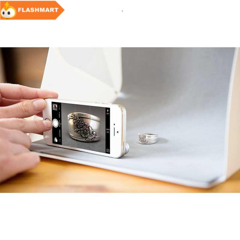 FLASHMART Photo Studio Foto Mini dengan Lampu LED