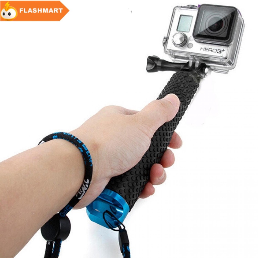 FLASHMART GoEasy Metal Lid Pov Extendable Pole Monopod GoPro Xiaomi Yi - 160418