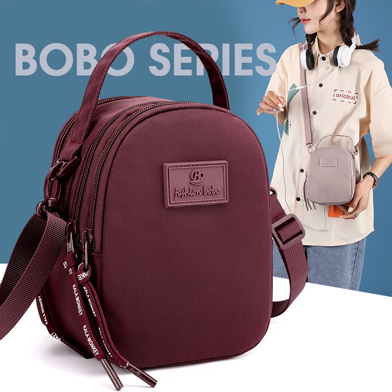 Tas selempang BOBO FASHION 7628-3 Tas selempang wanita nilon waterproof tas original import