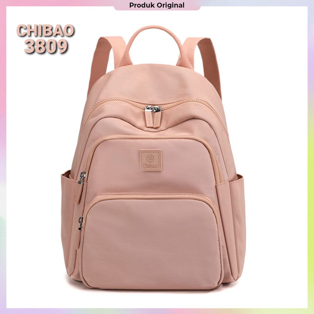 Tas ransel CHIBAO 3089 Original import tas ransel wanita Nilon waterproof tas ransel  laptop 13in