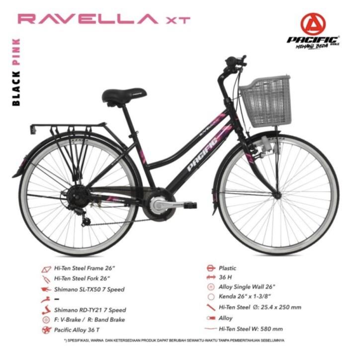 Terlaris Sepeda Mini Keranjang Citybike Pacific Ravella Xt 26Inch 7 Speed