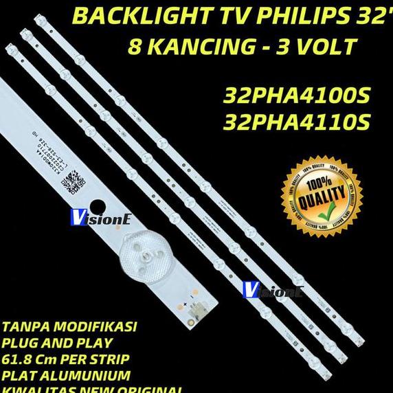 BACKLIGHT TV PHILIPS LED 32 INCH 32PHA4609S 32PHA4100S 32PHA4110S LAMPU LED BACKLIGHT TV PHILIPS 8K