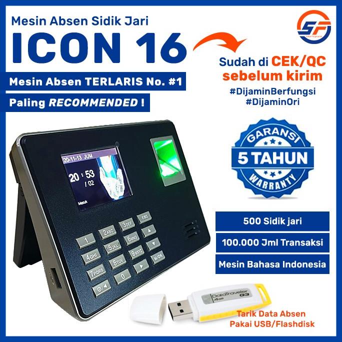 Fingerprint ICON 16 Mesin Absensi Sidik Jari SSR Original
