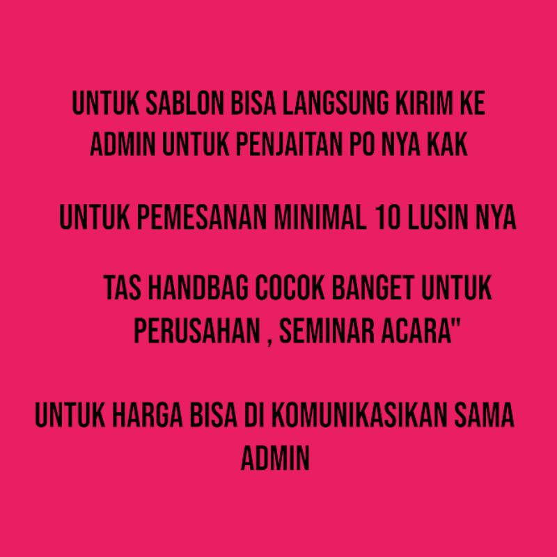 Pouch Bag Tas Tangan Polos