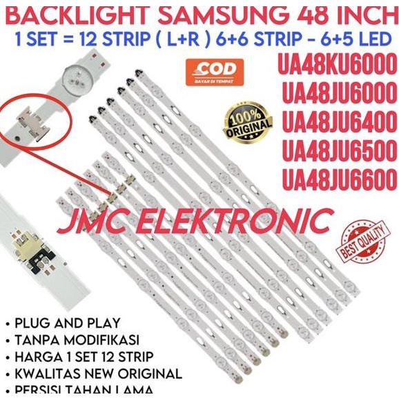 BACKLIGHT TV LED SAMSUNG 48 INCH UA48KU6000K UA48JU6000K UA48JU6400K UA48JU6500K UA48JU6600K 48KU600