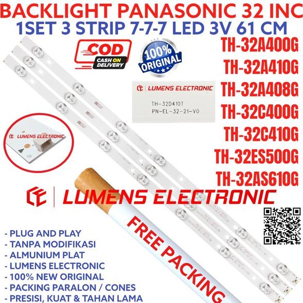 BACKLIGHT TV LED PANASONIC 32 IN TH32A400G TH32A410G TH32A408G TH32C400G TH32C410G TH32ES500G TH32AS