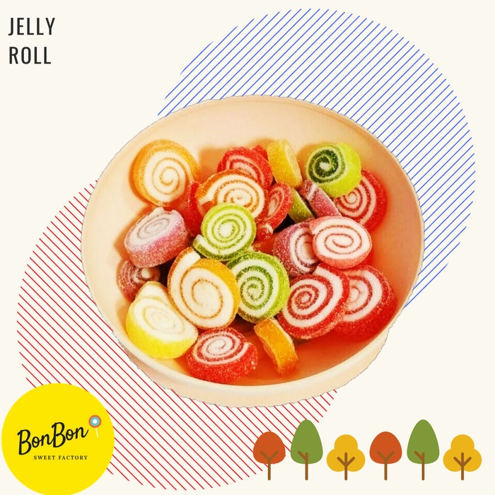 

JELLY ROLL CANDY / PERMEN JELI KILOAN / JELY BULAT LINGKARAN