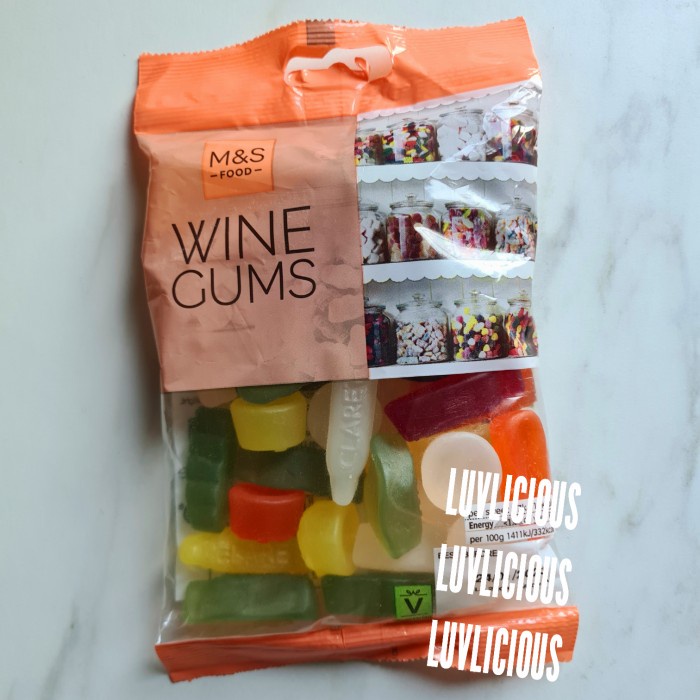 

M&S MARK MARKS & AND SPENCER WINE FRUIT GUMS CANDY PERMEN BUAH