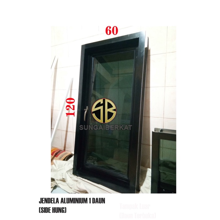 Terlaris Jendela Aluminium Casement 60X120