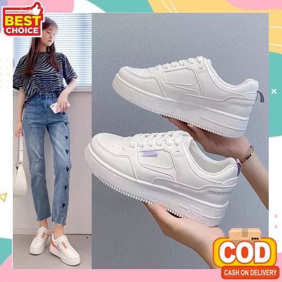Sepatu Pylon Pria Wanita / Sepatu Fashion Putih / Sepatu Korea Putih / Sepatu Putih Aurora - Super P