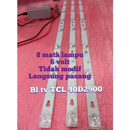 backlight tv tcl bl tcl 40d2900 8 mata lampu 6 volt