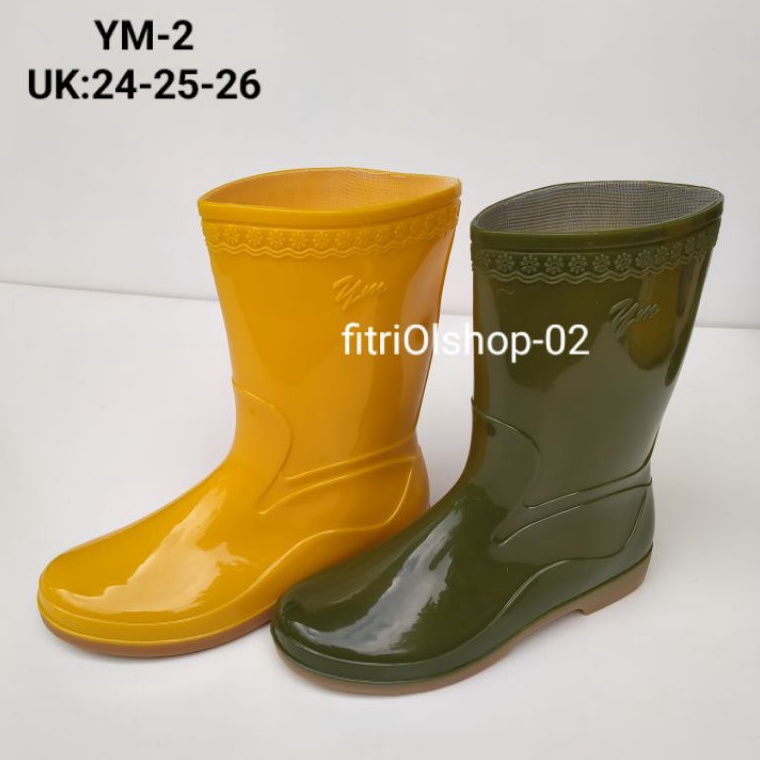 SALE Sepatu Boots Karet Wanita Anti Air Boots Yumeida