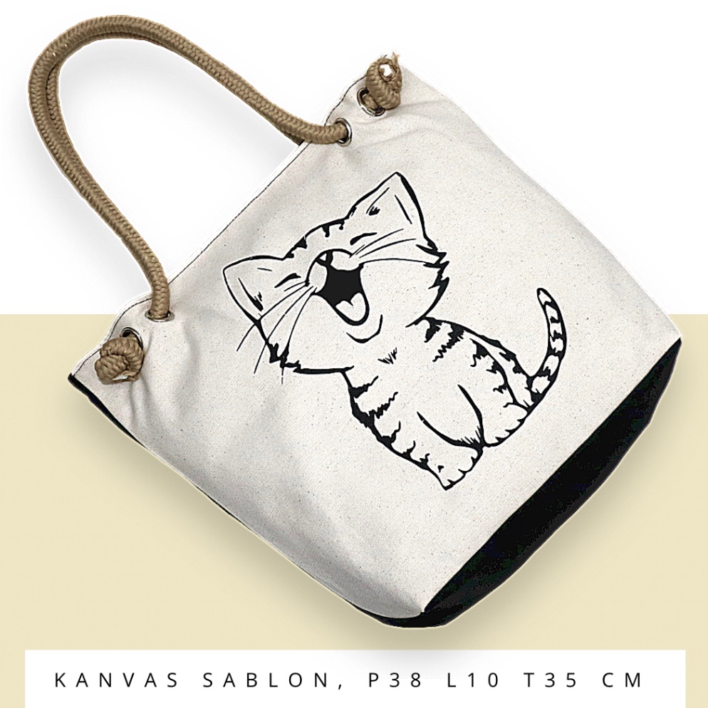 BIG SALE (TERMURAH) Tas Totebag Tali sumbu Sablon Gambar KANVAS MOTIF | TOTEBAG MOTIF Bahan Kanvas t