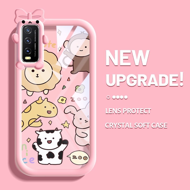 Casing Ponsel untuk VIVO Y20 Y20i Y20s Y12s Y20 2021 Y11s Y12A Y20T Y20S M Y20S D Case kartun hewan 