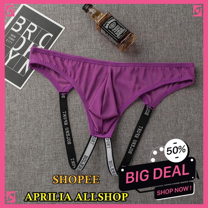 CELANA DALAM PRIA TRANSPARAN HOT TIPIS OPEN CROTCH SEXY G STRING LOW WAIST DEWASA THONG Y056 HIGHT C