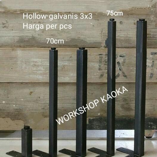 Terlaris Kaki Meja Besi Kotak 75Cm