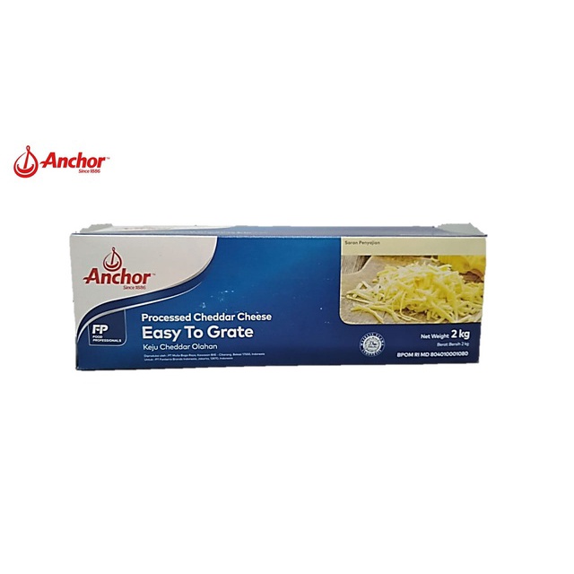 Anchor Keju Cheddar Olahan 2kg - Cheddar Cheese New Zealand